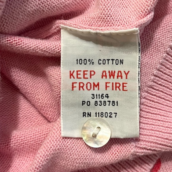 🩷 Mini Boden Girls Button-Down Cardigan Sweater | Size 2-3Y | Pink Polka Dots - Picture 6 of 7